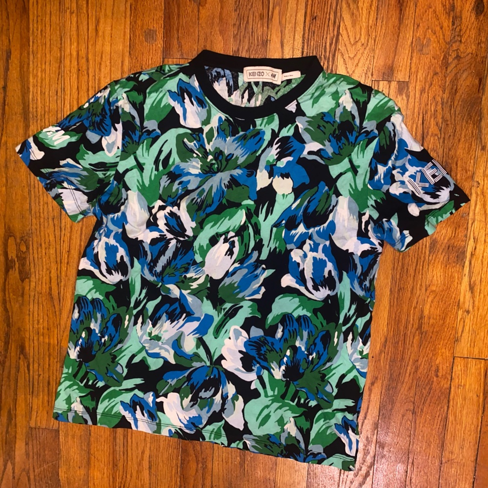 HM x Kenzo colorful floral print tshirt